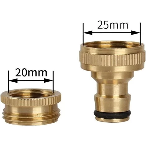 AOUGO 2 Pièces Connecteur De Robinet En Laiton Jardin, Accessoires De Connecteur De Tuyau D'Arrosage Connecteur De Tuyau D'Eau 3/4 Pouce, Adapté Au Robinet De Tuyau D'Arrosage, Arroseur De Pelouse 4 AOUGO 2 Pièces Connecteur De Robinet En Laiton Jardin, Accessoires De Connecteur De Tuyau D'Arrosage Connecteur De Tuyau D'Eau 3/4 Pouce, Adapté Au Robinet De Tuyau D'Arrosage, Arroseur De Pelouse – Image 2