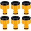 DENUOTOP Plastique 3/4 '' And 1/2 '' BSP 2in1 Nez De Robinet D'arrosage à Visser Débit Tap Connector Threaded Faucet Adapter 6 Pack -Promos Raccord d'arrosage Magasin 60297514 1
