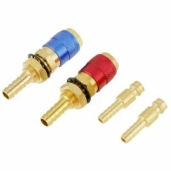 Connecteurs Rapides,LITZEE 2Pcs 8mm Connecteur Rapide De Gaz Et D'Eau Raccord Rapide Oxygene Raccord Tig Adaptateur Refroidi à L'Eau Pour Torche De Soudage MIG TIG Accessoires