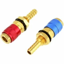 YD 2 Pièces 8mm Refroidi à L'eau Et Adaptateur De Gaz Raccord De Connecteur Rapide Pour Torche De Soudage TIG -Promos Raccord d'arrosage Magasin 60496240 4