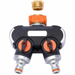 CATHERINE Inverseur De Robinet De Jardin, Connecteur En Y, 3/4" Pour Connecter 2 Appareils, Robinet De Jardin à Double Sortie, Adaptateur De Robinet, Connecteur En Métal 1/2" Inclus