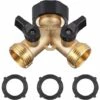 JOORRT Robinet Double Machine A Lave, Répartiteur De Robinet De Jardin En Laiton, Raccord En Y, 3/4 Pouces Pour Connexion De 2 Appareils -Promos Raccord d'arrosage Magasin 60667858 1