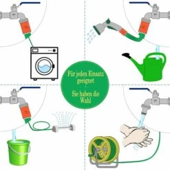 DECKON 1/2'' Pouce Robinet D'eau En Laiton De Qualité Supérieure, Résistant à La Rouille Et Au Gel + Raccord De Tuyau Gratuit + Ebook | Pour Jardin, Machine à Laver, Baril De Pluie -Promos Raccord d'arrosage Magasin 60684356 4