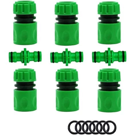 NAXUNNN Raccord Tuyau D'Arrosage,Connecteur Arrosage Accessoires De Tuyau (6 Raccord De Tuyau Rapide, 3 Raccord Mâle Double), Kit De Connexion Rapide Et Facile. 3 NAXUNNN Raccord Tuyau D'Arrosage,Connecteur Arrosage Accessoires De Tuyau (6 Raccord De Tuyau Rapide, 3 Raccord Mâle Double), Kit De Connexion Rapide Et Facile.