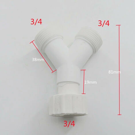 ROSIER Raccord Double Y - Répartiteur Universel - 2 Voies - Pour Tuyau D'alimentation De Machine à Laver - Lave-vaisselle——VEBTles 4 ROSIER Raccord Double Y - Répartiteur Universel - 2 Voies - Pour Tuyau D'alimentation De Machine à Laver - Lave-vaisselle——VEBTles – Image 2