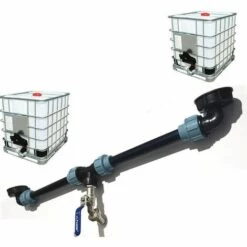 TOPHOMER Kit De Raccordement IBC Pour Deux Réservoirs D'eau De Pluie,Connexion Pour Réservoirs IBC Réservoir D'eau S60X6 Sortie Tee Connecteur/Adaptateur Robinet Soupape