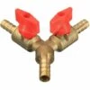 TOPHOMER 3/8"5/16" Laiton Jardin Tuyau Connecteur 3 Voies Y Balle Valve Arrêt D'Eau Vanne Zinc + Plastique -Promos Raccord d'arrosage Magasin 60937031 1