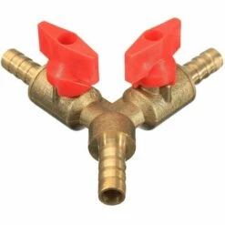 TOPHOMER 3/8"5/16" Laiton Jardin Tuyau Connecteur 3 Voies Y Balle Valve Arrêt D'Eau Vanne Zinc + Plastique