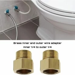 ROSIER Lot De 4 Raccords De Conversion En Laiton Femelle 3/8" Vers 1/4" Mâle Pour Air Eau Gaz Carburant——VEBTles -Promos Raccord d'arrosage Magasin 60937293 3