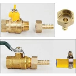 ROSIER 2pcs 8mm 1/2 Pouces BSP Filetage Femelle Barbillon En Laiton Raccords Connecteurs Tuyau Joint Barbelé Adaptateur Coupleur Pour Carburant Air Gaz Eau Huile——VEBTles -Promos Raccord d'arrosage Magasin 60937298 4