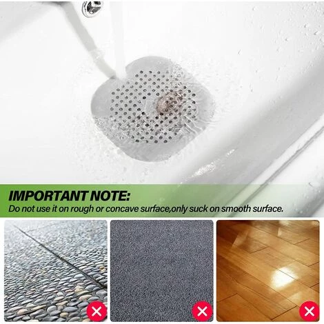 ILOVEMILAN Lot De 2 Attrape-cheveux, Couvercle D'évacuation Des Cheveux Pour Douche En Silicone Avec 4 Ventouses Facile à Installer Pour Salle De Bain, Baignoire, Cuisine (gris) 7 ILOVEMILAN Lot De 2 Attrape-cheveux, Couvercle D'évacuation Des Cheveux Pour Douche En Silicone Avec 4 Ventouses Facile à Installer Pour Salle De Bain, Baignoire, Cuisine (gris) – Image 5