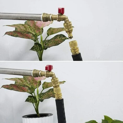 RHAFAYRE Tuyau D'arrosage é Connexion Rapide En Laiton Massif Raccord Rapide Raccord De Tuyau D'arrosage Raccords De Tuyau D'eau Débranchement De Tuyau D'arrosage 3/4" GHT (2 Jeux) (2 Femelles + 2 Méles) 7 RHAFAYRE Tuyau D'arrosage é Connexion Rapide En Laiton Massif Raccord Rapide Raccord De Tuyau D'arrosage Raccords De Tuyau D'eau Débranchement De Tuyau D'arrosage 3/4" GHT (2 Jeux) (2 Femelles + 2 Méles) – Image 5