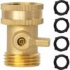 RHAFAYRE Vanne D'arrét De Tuyau D'arrosage En Laiton, Vanne D'arrét De Tuyau D'arrosage En Laiton Massif 3/4" Avec 4 Rondelles En Caoutchouc Supplémentaires -Promos Raccord d'arrosage Magasin 61101060 1