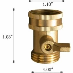 RHAFAYRE Vanne D'arrét De Tuyau D'arrosage En Laiton, Vanne D'arrét De Tuyau D'arrosage En Laiton Massif 3/4" Avec 4 Rondelles En Caoutchouc Supplémentaires -Promos Raccord d'arrosage Magasin 61101060 4