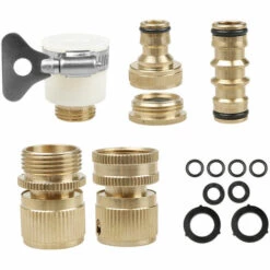 ABCRITAL 4Pcs Adaptateurs Filetés, Laiton Connect Valve Y Extrémité Du Tuyau Raccordements Du Tuyau Pour Tubes Adaptateur Universel Accessoires Adaptateur Connecteurs