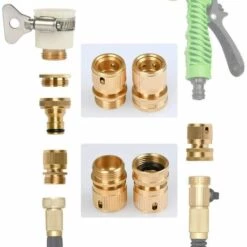 ABCRITAL 4Pcs Adaptateurs Filetés, Laiton Connect Valve Y Extrémité Du Tuyau Raccordements Du Tuyau Pour Tubes Adaptateur Universel Accessoires Adaptateur Connecteurs -Promos Raccord d'arrosage Magasin 61174010 3