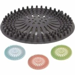 REGALI Extension De Cheveux Couvercle De Vidange De Douche, Lot De 4 Protecteurs De Vidange De Bouchons De Cheveux Pour Baignoire Et Cuisine, Passoire D'évier En Caoutchouc Réutilisable