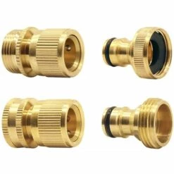 GRID COOL Raccord Rapide De Tuyau D'arrosage Raccord D'extrémité De Tuyau En Laiton Mâle Femelle