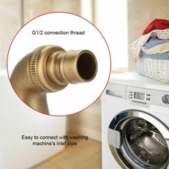 GRID COOL Robinet Mitigeur Mural En Laiton Massif Vintage Pour Lave-linge De Jardin Filetage D'entrée G1/2 -Promos Raccord d'arrosage Magasin 61663690 4