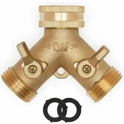 SINCèREETALI Robinet à Boisseau Sphérique à Deux Voies De Jardin Vanne De Dérivation De Type Y (rondelles De Type A 2)