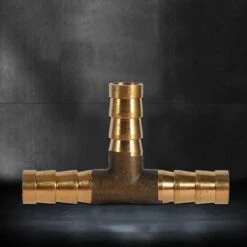 Raccord De Tuyau De Carburant Barbelé, 3 Voies En T - Raccord De Tuyau En Laiton - Adaptateur Pour Carburant, Air, Eau, Gaz, Huile 2pcs (8mm) GrooFoo -Promos Raccord d'arrosage Magasin 63624886 5