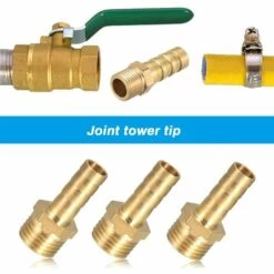 CATHERINE 4X Connecteur De Coupleur Raccord Tuyau Barbelé En Laiton Avec Raccord De Mamelon Mâle PC 3/8 Pouce Pour Air Eau Carburant Gazole,14mm 9 CATHERINE 4X Connecteur De Coupleur Raccord Tuyau Barbelé En Laiton Avec Raccord De Mamelon Mâle PC 3/8 Pouce Pour Air Eau Carburant Gazole,14mm -Promos Raccord d'arrosage Magasin 63740231 3