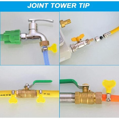 CATHERINE 4X Connecteur De Coupleur Raccord Tuyau Barbelé En Laiton Avec Raccord De Mamelon Mâle PC 3/8 Pouce Pour Air Eau Carburant Gazole,10mm 6 CATHERINE 4X Connecteur De Coupleur Raccord Tuyau Barbelé En Laiton Avec Raccord De Mamelon Mâle PC 3/8 Pouce Pour Air Eau Carburant Gazole,10mm – Image 4