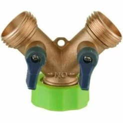 SINCèREETALI Raccord Y Forme Adaptateur De Robinet 2 Voies Laiton Tuyau D'arrosage Vanne Connecteur Pour L'irrigation De Jardin En Plein Air 5 * 5.5 * 7.5cm