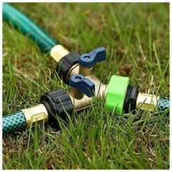SINCèREETALI Raccord Y Forme Adaptateur De Robinet 2 Voies Laiton Tuyau D'arrosage Vanne Connecteur Pour L'irrigation De Jardin En Plein Air 5 * 5.5 * 7.5cm -Promos Raccord d'arrosage Magasin 63820918 3
