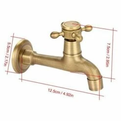 BENOBBY KIDS Robinet Mural Vintage, Robinet En Laiton Pour Salle De Bain, WC, Lavabo, Baignoire, Jardin, Terrasse, Piscine -Promos Raccord d'arrosage Magasin 63939186 2