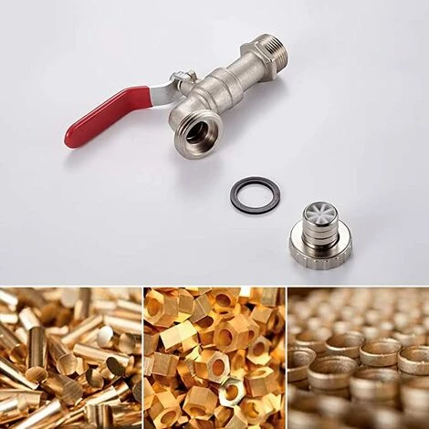 BENOBBY KIDS Robinet Exterieur Jardin 1/2 - Robinet Jardin Avec Adaptateur, Robinet Antigel -10 ℃, Résistance à Haute Température 120 ℃, Antirouille, Robinet D'arrosage à Sphère, Laiton 5 BENOBBY KIDS Robinet Exterieur Jardin 1/2 - Robinet Jardin Avec Adaptateur, Robinet Antigel -10 ℃, Résistance à Haute Température 120 ℃, Antirouille, Robinet D'arrosage à Sphère, Laiton – Image 3