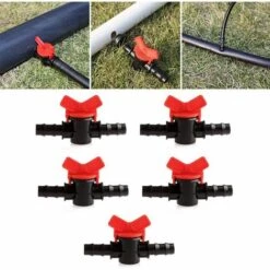 GRID COOL Lot De 10 Robinets De Jardin En Plastique, Connecteur De Valve De Tuyau Rapide PE 16 X 16 Mm -Promos Raccord d'arrosage Magasin 64083639 4