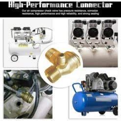 GALOZZOIT Lot De 2 Vannes Anti-retour 3 Voies Avec Filetage Extérieur (20 × 16 × 10 Mm) 3 Voies En Laiton Valve De Surpression Compresseur Pour Homme -Promos Raccord d'arrosage Magasin 64108473 4