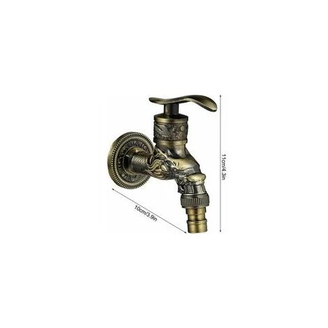 BENOBBY KIDS Robinet Mural RéTro En Laiton, Robinet Exterieur Jardin G1/2", Robinet En Laiton Antique, Robinet Mural Vintage, Antique Cuivre Dragon Sculpté Robinet Pour Cuisine Bain Jardin 7 BENOBBY KIDS Robinet Mural RéTro En Laiton, Robinet Exterieur Jardin G1/2", Robinet En Laiton Antique, Robinet Mural Vintage, Antique Cuivre Dragon Sculpté Robinet Pour Cuisine Bain Jardin – Image 5