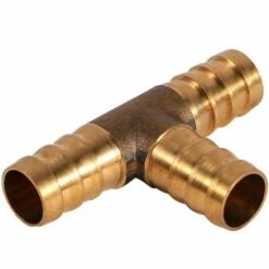 LYCXAMES Raccord De Tuyau De Carburant Barbelé, 3 Voies En T - Raccord De Tuyau En Laiton - Adaptateur Pour Carburant, Air, Eau, Gaz, Huile(12mm) -Promos Raccord d'arrosage Magasin 64395556 3