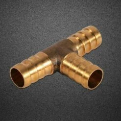 LYCXAMES Raccord De Tuyau De Carburant Barbelé, 3 Voies En T - Raccord De Tuyau En Laiton - Adaptateur Pour Carburant, Air, Eau, Gaz, Huile(12mm) -Promos Raccord d'arrosage Magasin 64395556 4