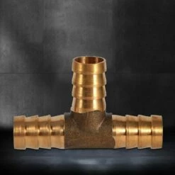 LYCXAMES Raccord De Tuyau De Carburant Barbelé, 3 Voies En T - Raccord De Tuyau En Laiton - Adaptateur Pour Carburant, Air, Eau, Gaz, Huile(12mm) -Promos Raccord d'arrosage Magasin 64395556 5