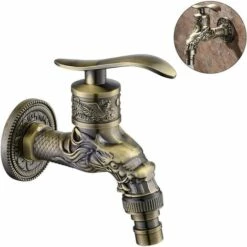 EAUDACè Robinet En Laiton Antique, Antique Bibcock, Antique Cuivre Dragon Sculpté Robinet Pour La Maison, La Cuisine, La Salle De Bain, Le Jardin Extérieur -Promos Raccord d'arrosage Magasin 64426607 2
