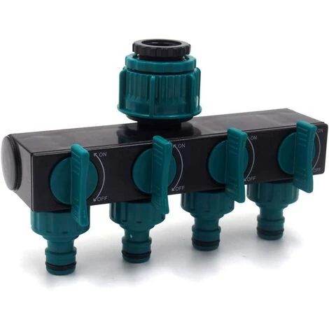 MERéTéET Répartiteur De Tuyau D'arrosage à 4 Voies Avec Vannes Individuelles Marche/Arrêt, Déviateur D'irrigation De Jardin, Raccords De Tuyau Pour Arrosage De Jardinage Arrosage De Floraison 10.2*18*8cm Verte,KoleZy 6 MERéTéET Répartiteur De Tuyau D'arrosage à 4 Voies Avec Vannes Individuelles Marche/Arrêt, Déviateur D'irrigation De Jardin, Raccords De Tuyau Pour Arrosage De Jardinage Arrosage De Floraison 10.2*18*8cm Verte,KoleZy – Image 4