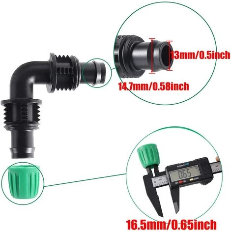 ZOLGINAH Tuyau 1/2 Pouce (1/2 "ID X0,6-0,63" OD) Raccord De Qualité Anti-goutte De 16 Mm (convient à Un ID De 13 Mm) Raccords à Contre-écrou (coude 15 Pièces) 5 ZOLGINAH Tuyau 1/2 Pouce (1/2 "ID X0,6-0,63" OD) Raccord De Qualité Anti-goutte De 16 Mm (convient à Un ID De 13 Mm) Raccords à Contre-écrou (coude 15 Pièces) – Image 3