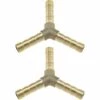 BAICCCF Robinet De Cuve De Récupération D'eau Raccord De Tuyau En Laiton Barbelé Type Y Adaptateur De Connecteur De Joint De Tuyau à 3 Voies 1/4 Pouces Compatible Pour Air Eau Carburant Oil5pcs 6mm -Promos Raccord d'arrosage Magasin 64771404 1