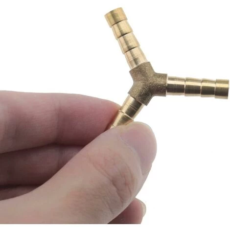 BAICCCF Robinet De Cuve De Récupération D'eau Raccord De Tuyau En Laiton Barbelé Type Y Adaptateur De Connecteur De Joint De Tuyau à 3 Voies 1/4 Pouces Compatible Pour Air Eau Carburant Oil5pcs 6mm 6 BAICCCF Robinet De Cuve De Récupération D'eau Raccord De Tuyau En Laiton Barbelé Type Y Adaptateur De Connecteur De Joint De Tuyau à 3 Voies 1/4 Pouces Compatible Pour Air Eau Carburant Oil5pcs 6mm – Image 4