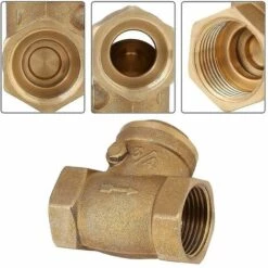 BAICCCF Robinet De Cuve De Récupération D'eau 1pcs Clapet Anti-retour, Clapet Anti-retour Pivotant Dn20 3/4 Femelle Laiton Clapet Anti-retour D'eau Filetage à Sens Unique Clapet Anti-retour Pour Empêcher Le Reflux D'eau,gold -Promos Raccord d'arrosage Magasin 64771420 4