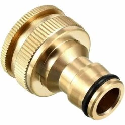 BENOBBY KIDS Lot De 2 Raccord De Tuyau D'arrosage En Laiton Adaptateur Robinet 1/2" Et 3/4" Tuyau Robinet Fileté Adaptateur Pour Robinet Cuisine Jardin Robinet