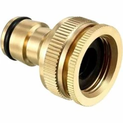 BENOBBY KIDS Lot De 2 Raccord De Tuyau D'arrosage En Laiton Adaptateur Robinet 1/2" Et 3/4" Tuyau Robinet Fileté Adaptateur Pour Robinet Cuisine Jardin Robinet -Promos Raccord d'arrosage Magasin 64874420 5