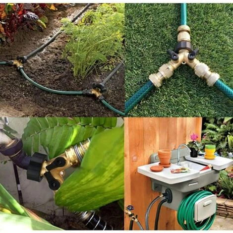 Raccord En Y, Raccord De Tuyau, Robinet Double Machine A Lave, 2-Voies Y-Distributeur, 3/4 Pouces Pour Connexion De 2 Appareils, Pour Robinet Jardin, Pour D'adaptateur De Cuve 56Vingt 7 Raccord En Y, Raccord De Tuyau, Robinet Double Machine A Lave, 2-Voies Y-Distributeur, 3/4 Pouces Pour Connexion De 2 Appareils, Pour Robinet Jardin, Pour D'adaptateur De Cuve 56Vingt – Image 5