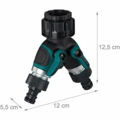 EAUDACè Distributeur Tuyau Arrosage 2 Voies De 1, 1/2 Et 3/4 Pouce – Raccord En Y Tuyau D’Arrosage – Sélecteur 2 Circuits Pour Tuyau D'Arrosage -Promos Raccord d'arrosage Magasin 65034946 2