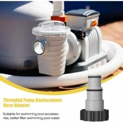 QERSTA 2 Pièces Adaptateur De Tuyau De Piscine, Piscine Adaptateur, Raccord Piscine, Avec Filetage Intérieur Pour Connexions 1,5 Et 1,25 10 QERSTA 2 Pièces Adaptateur De Tuyau De Piscine, Piscine Adaptateur, Raccord Piscine, Avec Filetage Intérieur Pour Connexions 1,5 Et 1,25 -Promos Raccord d'arrosage Magasin 65039935 4