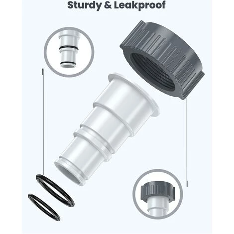 BEARSU Adaptateur De Tuyau De Piscine A, Adaptateur De Tuyau De Rechange Pour Pompe Filetée 6 BEARSU Adaptateur De Tuyau De Piscine A, Adaptateur De Tuyau De Rechange Pour Pompe Filetée – Image 4