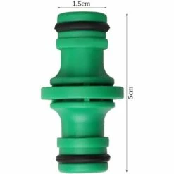 EAUDACè 6 Pièces Double Connecteur De Tuyaux, Double Mâle Tuyau Connecteur Plastique Raccords De Tuyau Pour Rejoignez Le Tube De Tuyaux De Jardin (Vert) -Promos Raccord d'arrosage Magasin 65201182 2